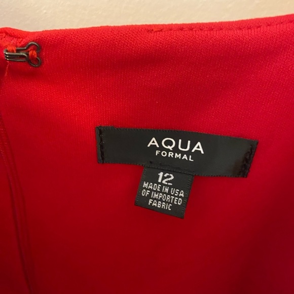 NWT Aqua Cherry Red Twist Front Cutout Midi Dress - Picture 3 of 5